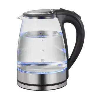 Bouilloire Électrique en Verre Rosenberg 1,8L 1500W – Borosilicate, Filtre Ultrafin & Arrêt Automatique