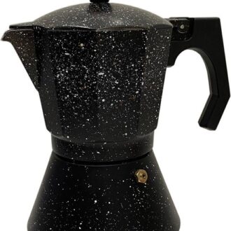 Cafetière Percolateur Aluminium Rosenberg 9 Tasses – Design Noir, Démontable & Toutes Sources de Chaleur