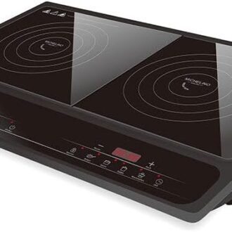 Double Plaque Induction Michelino 3500W (2000W+1500W) – 10 Niveaux, Minuterie & Verre Cristal (Copie)