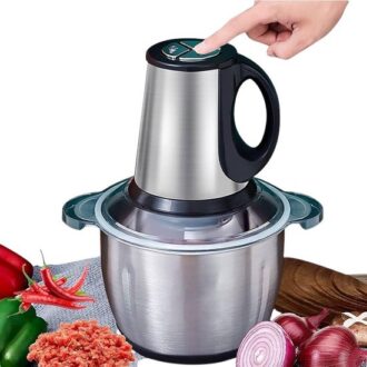 Hachoir Multi-Usages Eisenbach® Inox 3L – 2 Vitesses, Lames Amovibles & Boîtier Acier