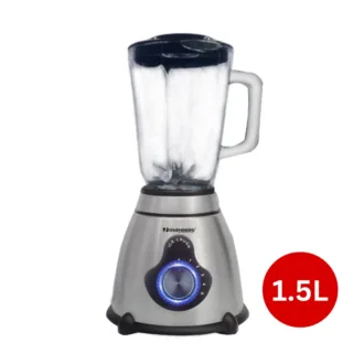 Mixeur Broyeur Électrique 2 en 1 Rosenberg 800W – Bol Verre 1,5L, 6 Lames Inox & 5 Vitesses