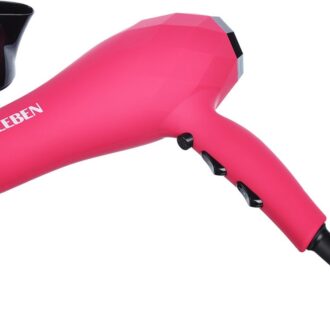 Sèche-Cheveux Leben Pro 2200W – 2 Vitesses, 3 Températures, Buse Soufflante & Rose